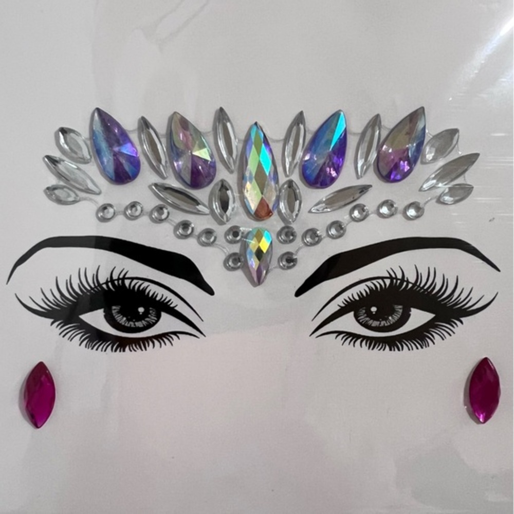 Party Joy Face & Body Art Jewels Crystals Metallic Gem Stickers Festival Rave